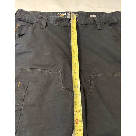 ARIAT Rebar M4 Black Durastretch Double Front Relaxed Straight Black Jeans 36x30 - Picture 13 of 15
